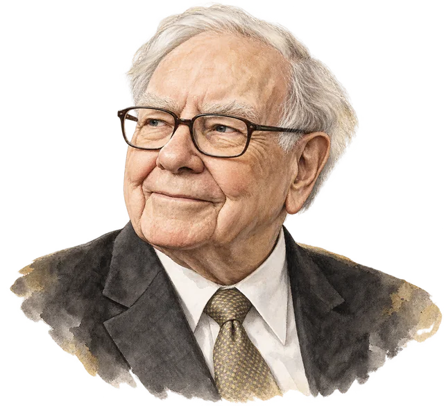 ภาพวาดสีน้ำ Warren Buffett